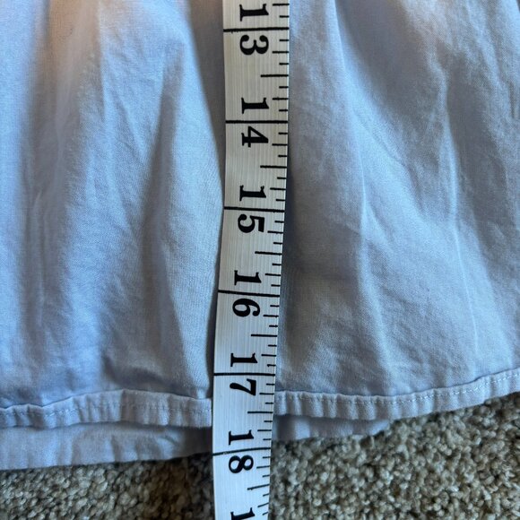 Maeve 3/4 sleeve collared shirt flowy loose light blue size large - Picture 7 of 8